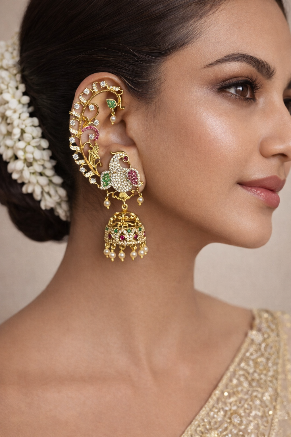 Rajmayur Ear Cuff Jhumkas
