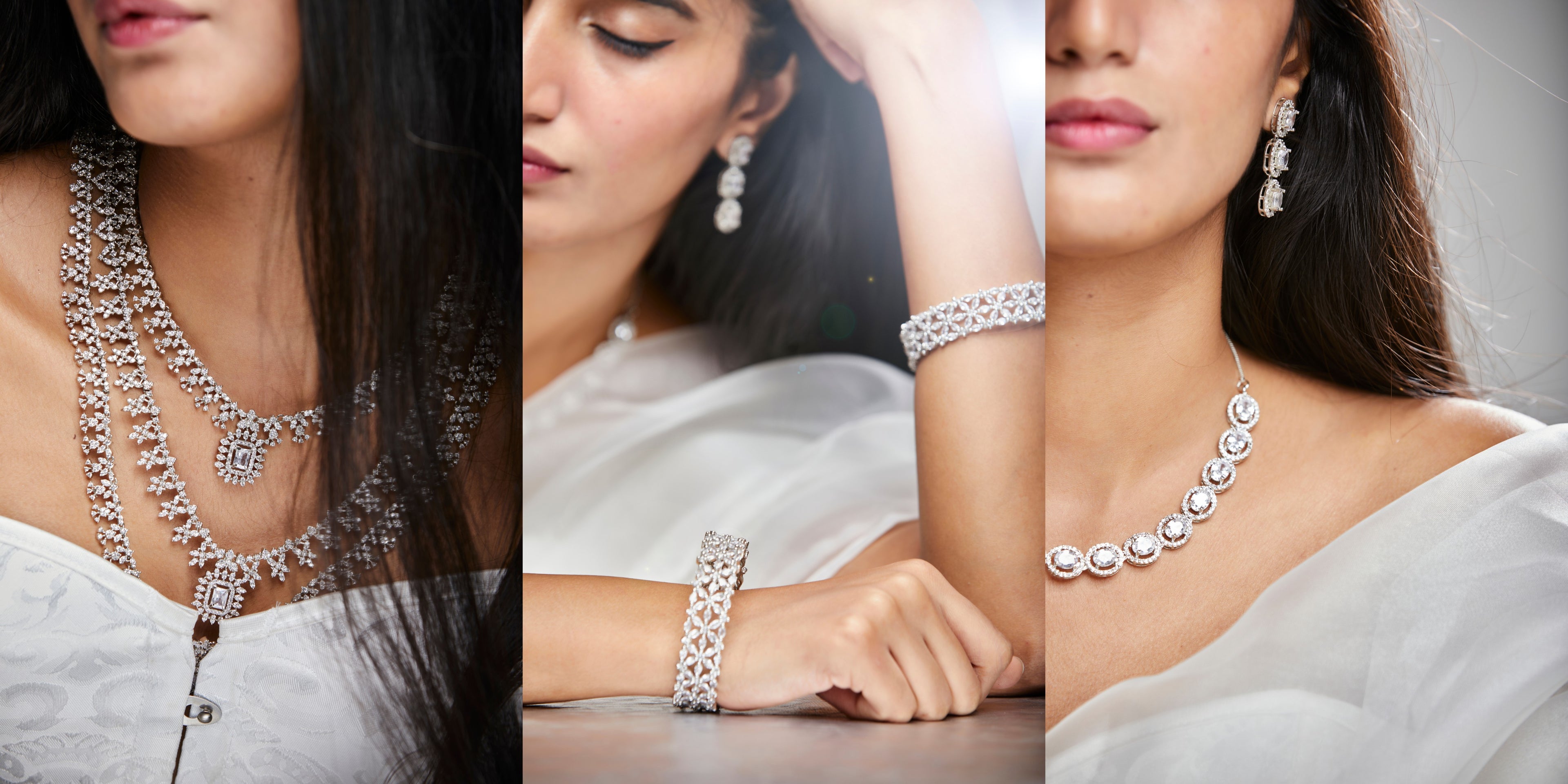 collection of americal diamond indian jewellery for festive collection