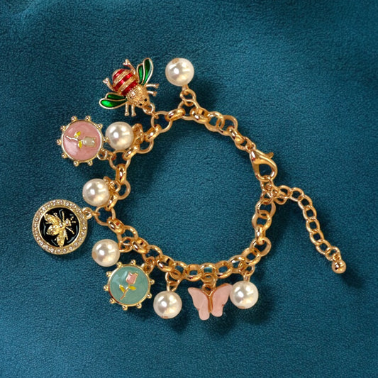 Bee Garden Charm Bracelet