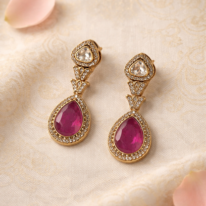 Navrangi Gajraaj Kundan Long Necklace Set