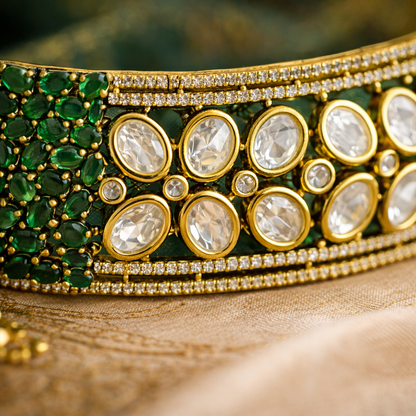 Emerald Noor Kundan Choker Set