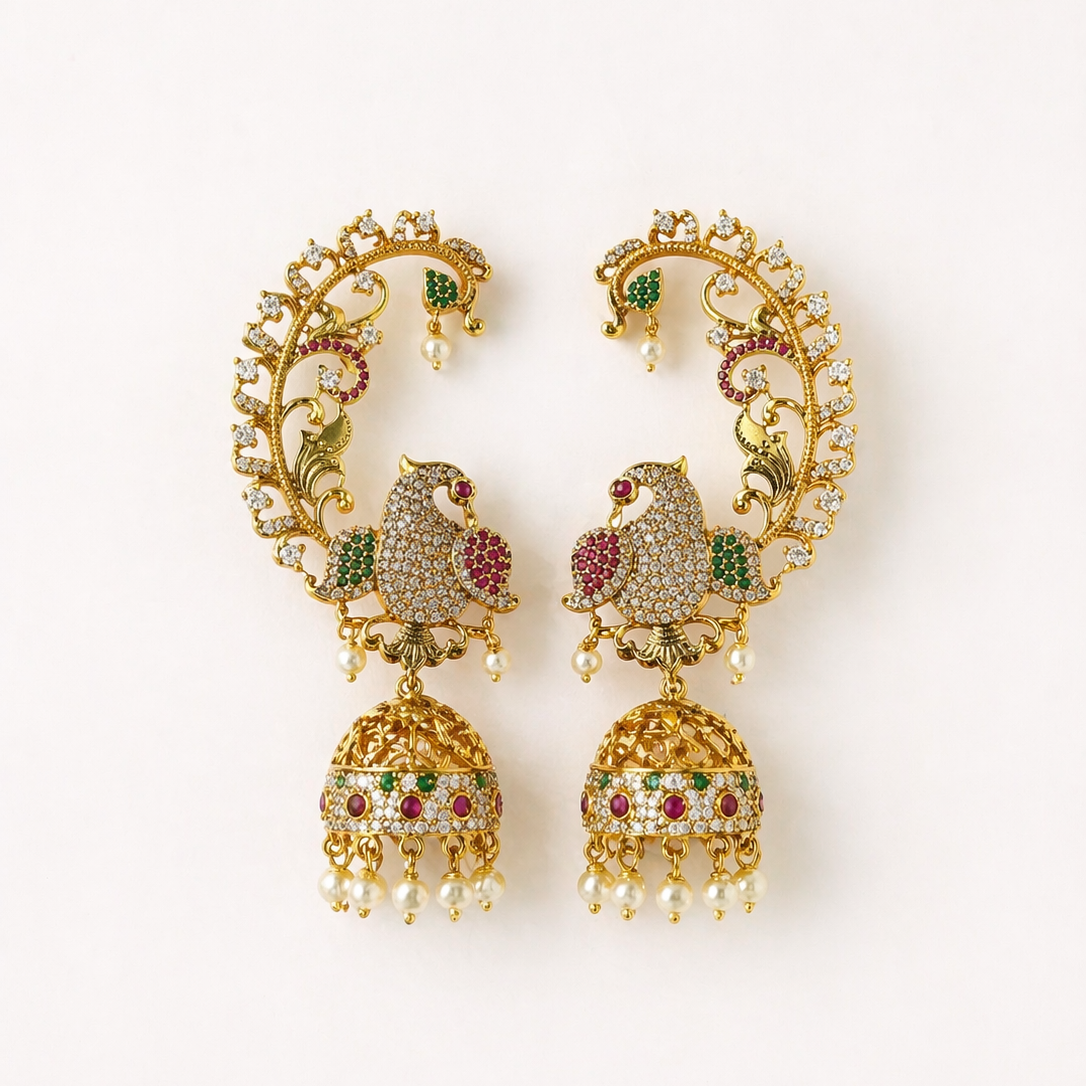 Rajmayur  Ear Cuff Jhumkas