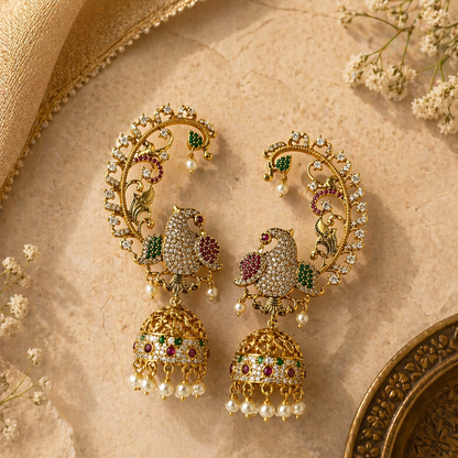 Rajmayur  Ear Cuff Jhumkas