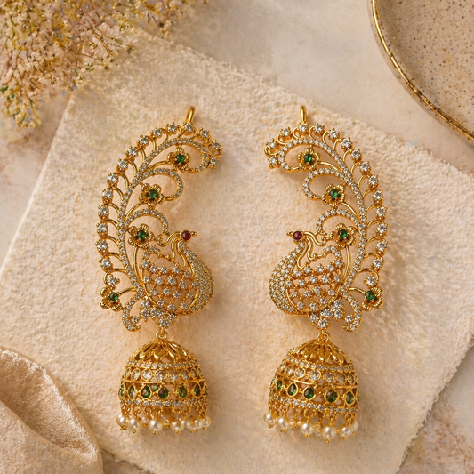 Mayura Noor  Ear Cuff Jhumkas