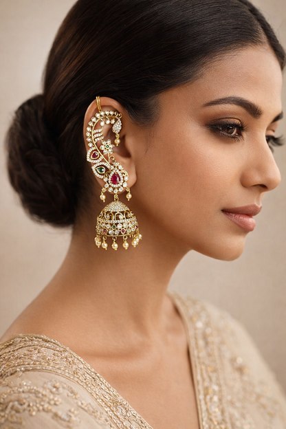 Meher Gul  Ear Cuff Jhumkas