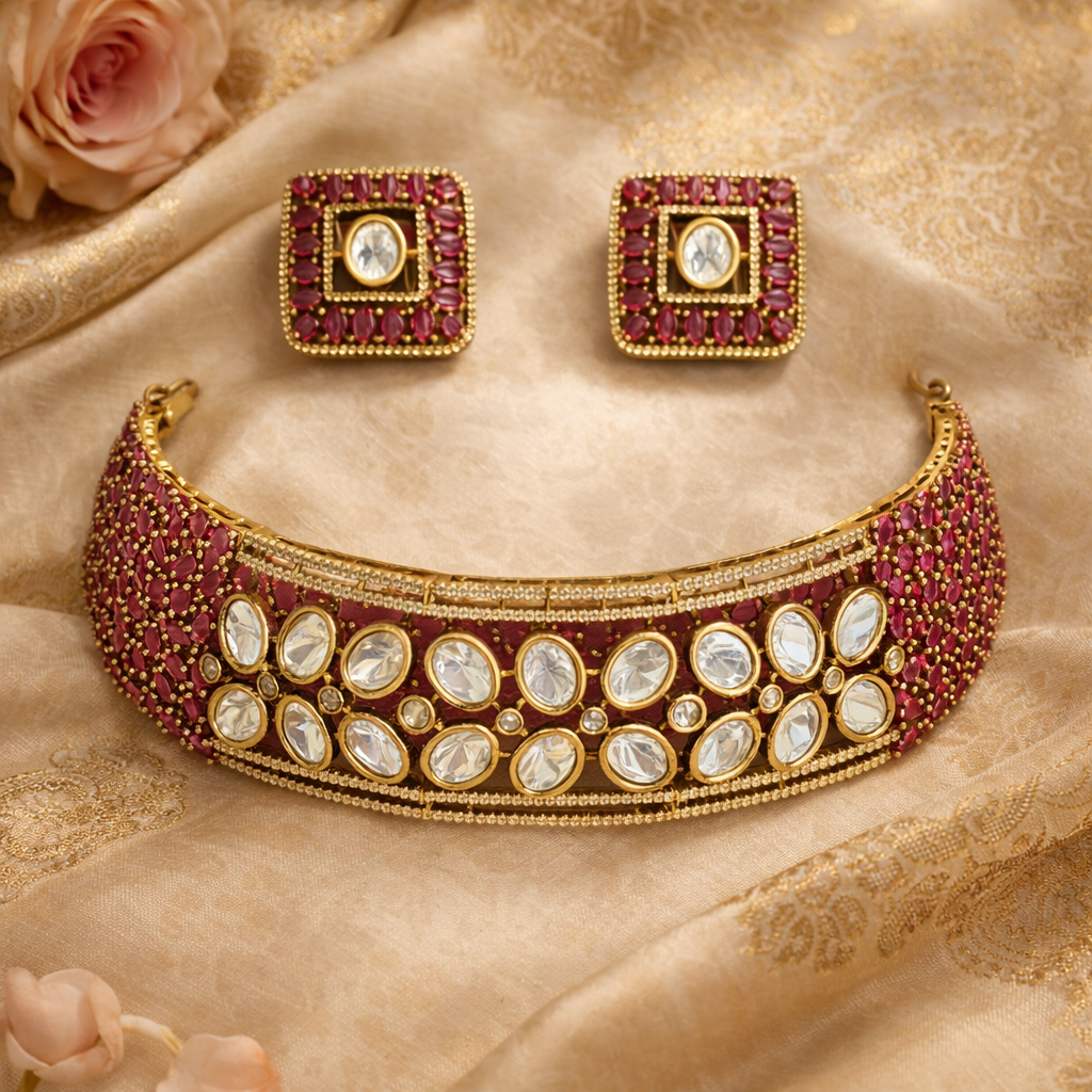 Ruby Noor Choker Set